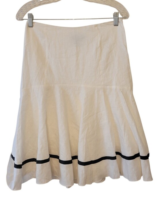 Lauren Ralph Lauren Dresses & Skirts - Lauren by Ralph Lauren Cream & Black Linen Full Skirt Size 2